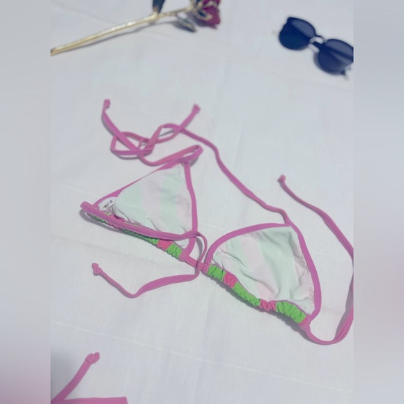 Bikini brasileño rosa y verde - Picture 5 of 5